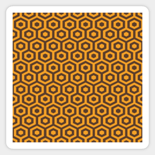 Hexagon geometric pattern with loops Sticker